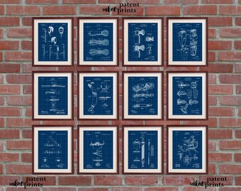 Barber Prints Bundle, Barbers Patent Set of 12 Prints, Barber Patent Set, Gift for Barber, Barber Shop Wall Decor, Shaving Patent Set, Dad