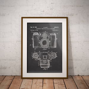 Photographic Camera 1962 Patent Art Print, Photographic Camera 1962 Patent, Photographic camera with coupled exposure meter,Man Cave,IAP0097 image 1