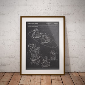 Wakeboard Patent Print: 1999 Blueprint Poster