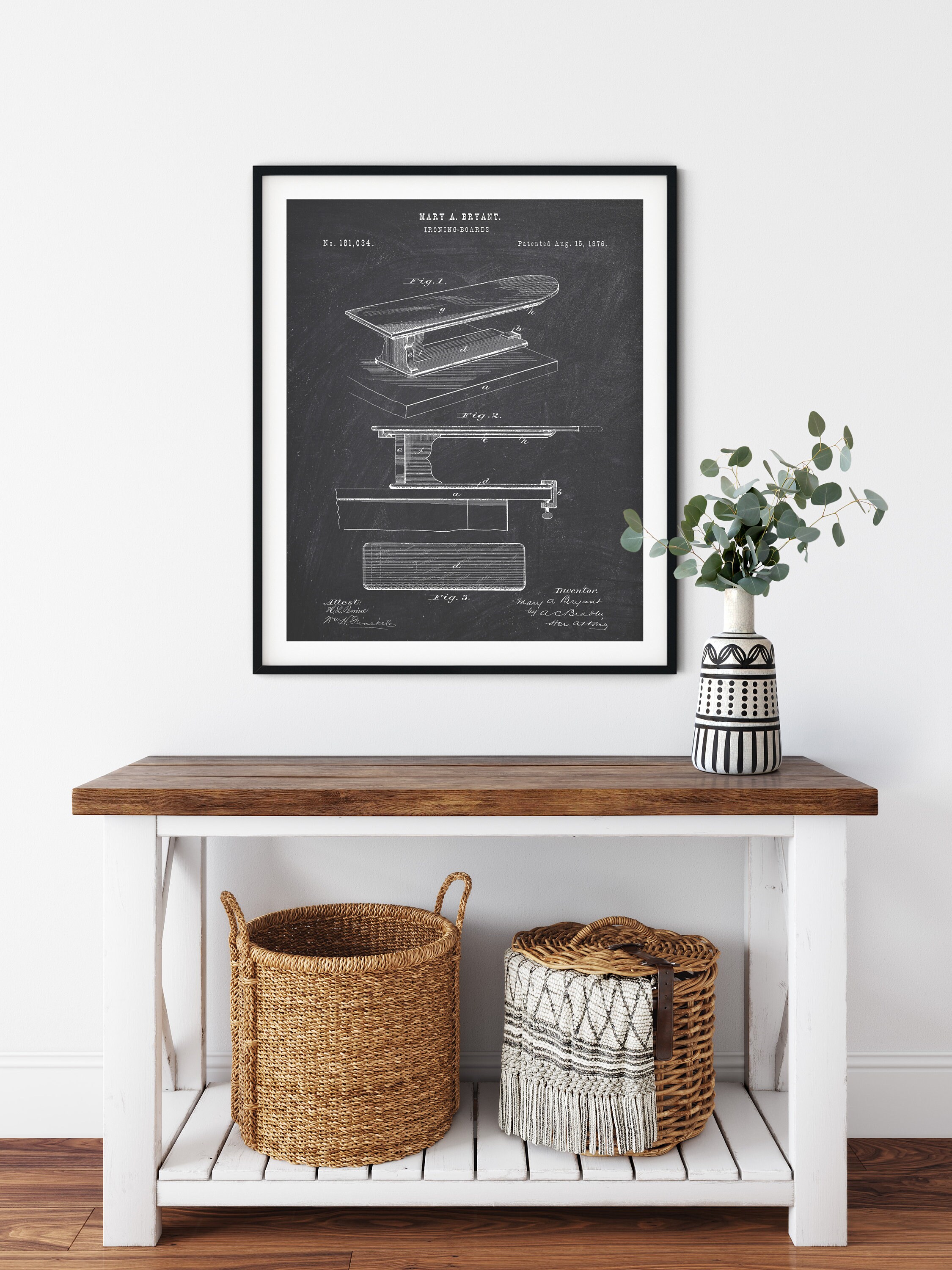 Ironing Board Patent Print Tailor Blueprint Poster Dry Etsy