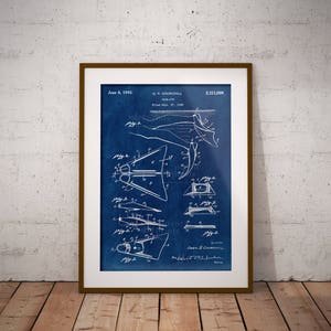 Swim Fins Patent Poster, Swim Fin Patent Print, Fins Wall Art, Gift for Diver, Gift for Diving Instructor, Wall Art,Diver Home Decor,IAP0303