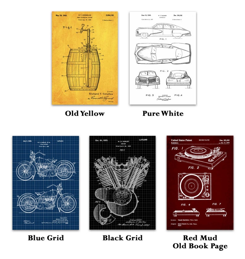 Cornet 1915 Patent Poster, Cornet Patent Print, Trumpet Blueprint, Gift for Jazz Musician, Music Studio Decor, Brass Wind Instruments Print image 5