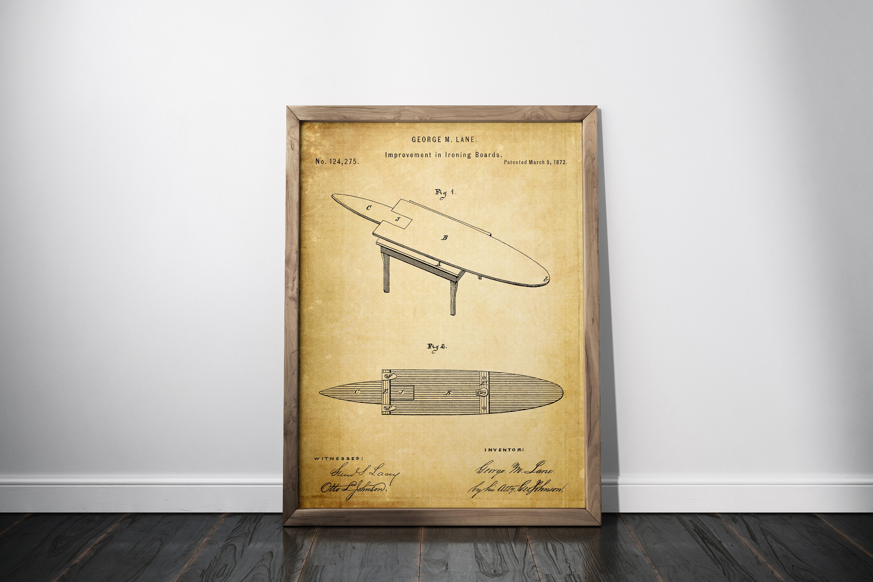Ironing Board Patent Print Tailor Blueprint Poster Dry Etsy