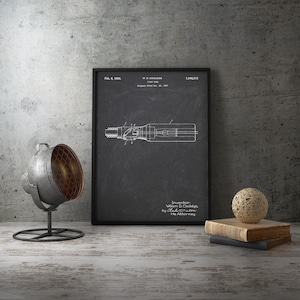 X-ray tube patent print, gift for the diagnostician, radiography department wall decor, orthopedists wall art poster