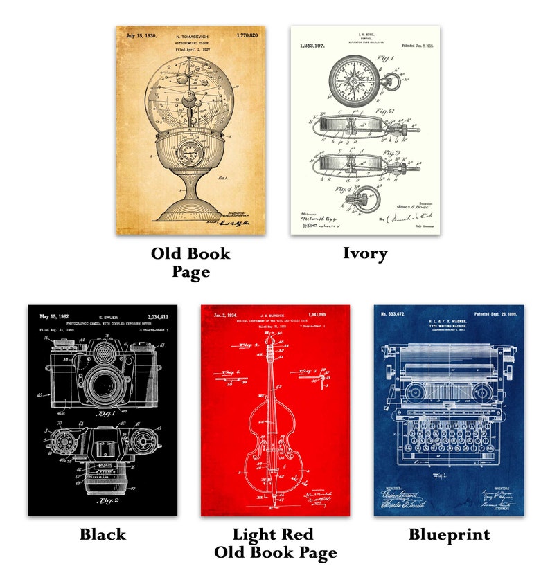 Cornet 1915 Patent Poster, Cornet Patent Print, Trumpet Blueprint, Gift for Jazz Musician, Music Studio Decor, Brass Wind Instruments Print image 4