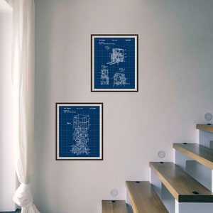 2 Warehouse Machinery Patent Prints, Bundle of 2 Patent Posters, Scissors Lift Patent, Lift Truck Patent, Gift for Warehouse Manager, Wall