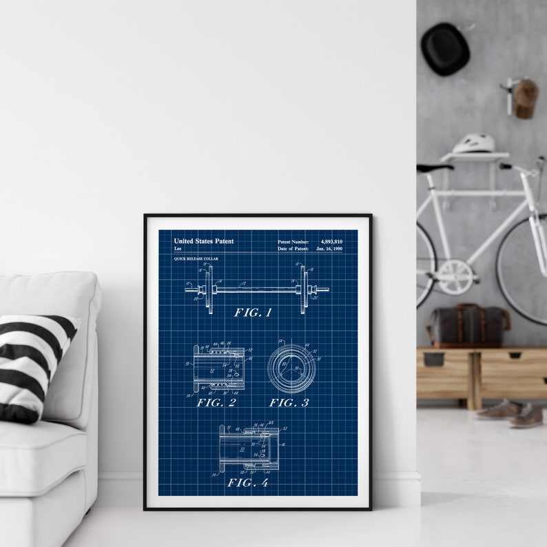 gym wall decor man cave decor barbell print Weight training patent print Gym weights patent poster gym equipment dumbbell blueprint
