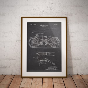 Motorcycle 1924 Patent Poster, Motor Cycle Patent Print, Classic Bike Patent Art Print, Home Decor, Garage Decor