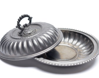 Peltro Etain Pewter FMC Gemaakt in Italië 95% / Food Photography / Styling / Rekwisieten / Serveerschaal / Vintage