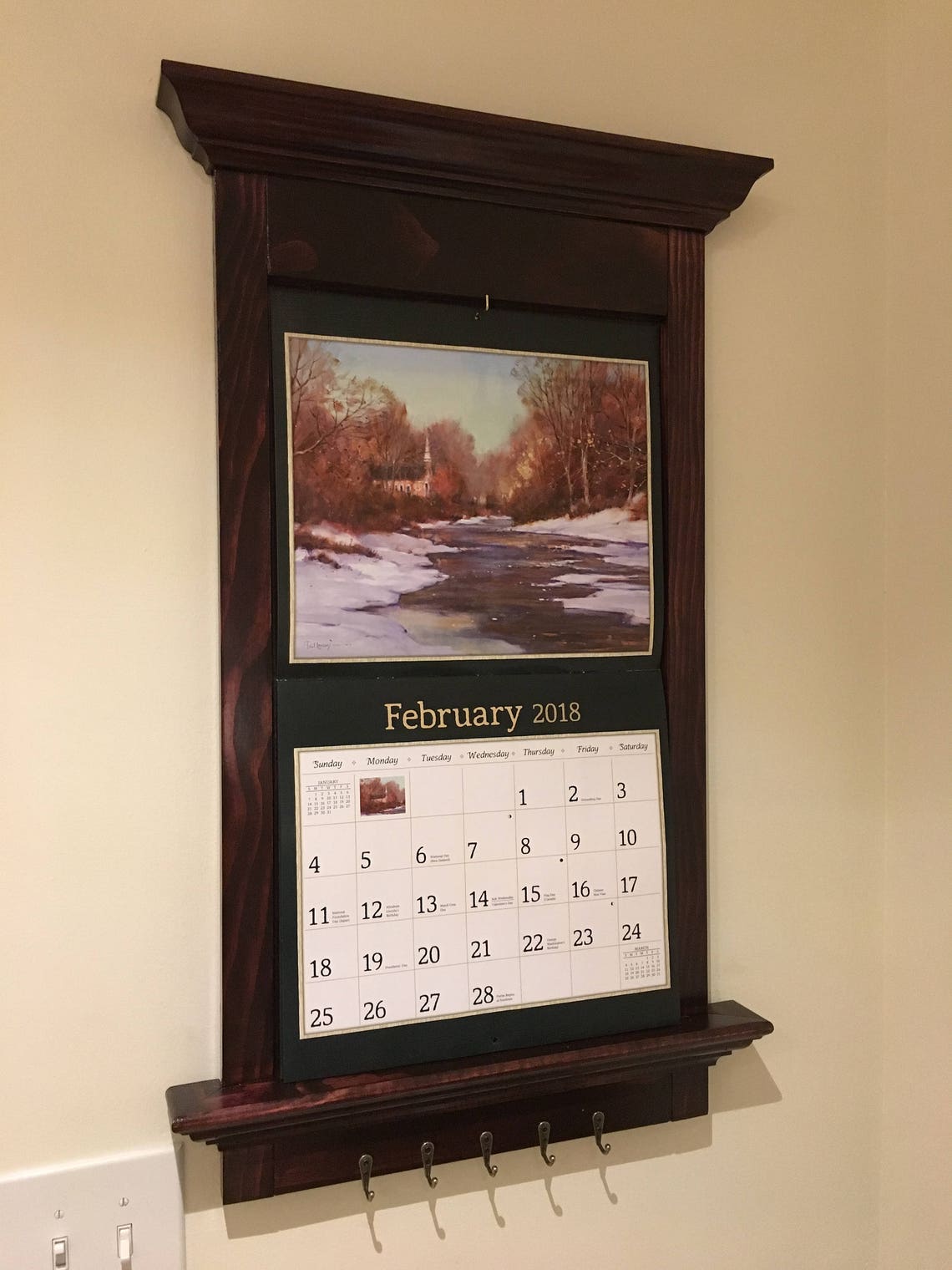 Custom Built Lang Calendar Holder Frame Etsy