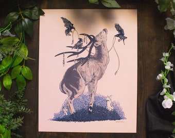 The Offering / 11" x 14" Fantasy Art Screen Print Poster