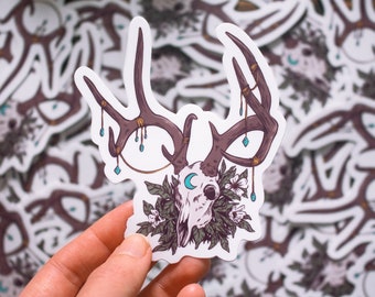 Enchanted Stag Vinyl Sticker | 3.5"x4"