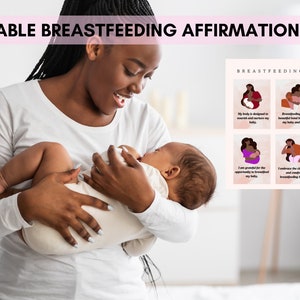 Cartes d'affirmation d'allaitement, citations positives, cartes flash pour prendre soin de soi, cadeau de baby shower, cartes d'affirmations afro de confiance pour l'allaitement