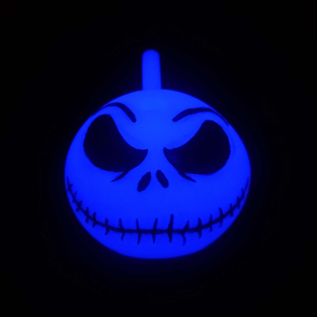 3D Printed Jack Skellington Pipe, the Nightmare Before Christmas, Glows