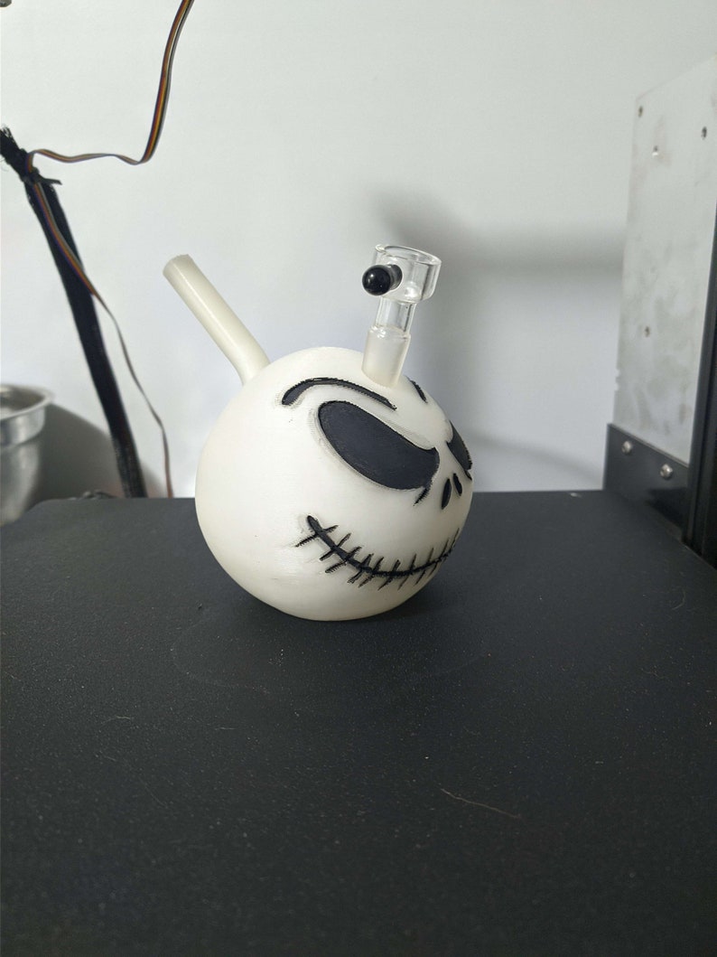 3D Printed Jack Skellington Pipe, the Nightmare Before Christmas, Glows