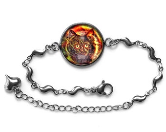 Fire Cat - Bracelet - Stainless Steel