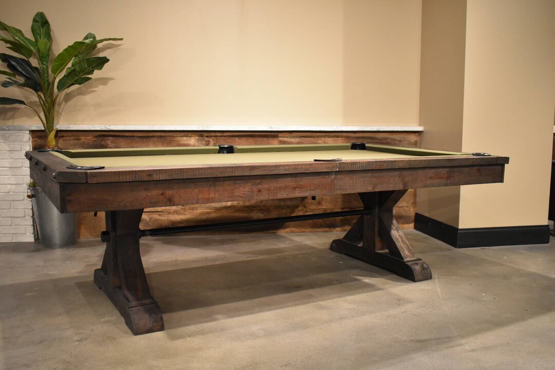 Rustic Otis Slate Pool Table With Dining Top Option Etsy UK