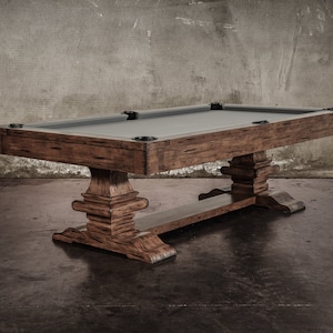 Beaumont Pool Table in Distressed Brown | FREE install USA
