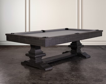 Beaumont Pool Table in Distressed Black | FREE install USA