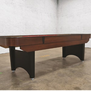 Classic Bank Shot Shuffleboard Table | Man Cave Decor | 9 Foot Shuffleboard Table | Game Room Decor | Gaming Table