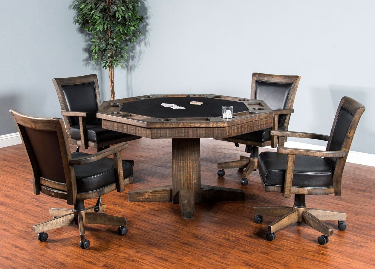 Poker Table Game Table With Chairs Billiards Game Room Decor Game