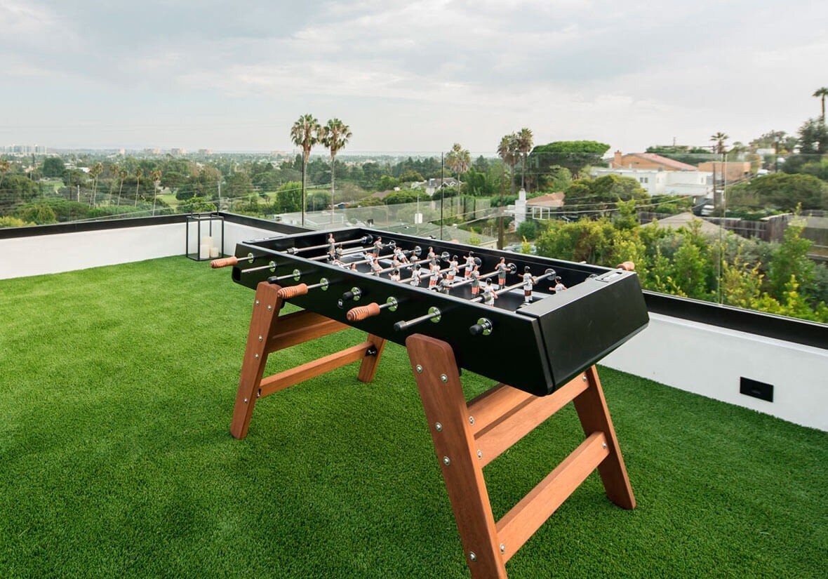 Steel Foosball Table Foosball Mancave Outdoor Games Etsy