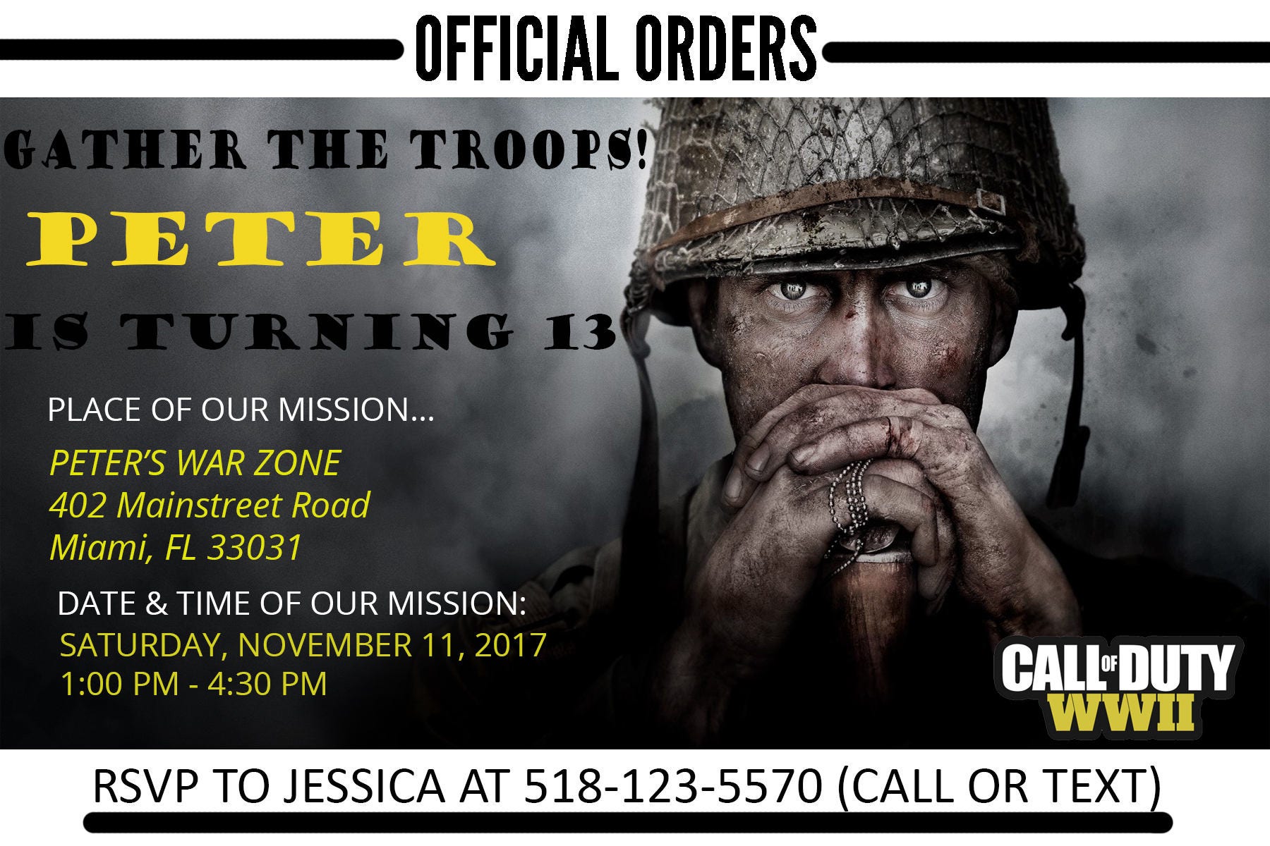 50 Printable Call Of Duty Birthday Invitations Gif Free Invitation Template