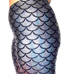 Silver Mermaid Shorts, Meggings, Merman Bike Shorts, Running Shorts, Men&#39;s Leggings, Festival Clothing