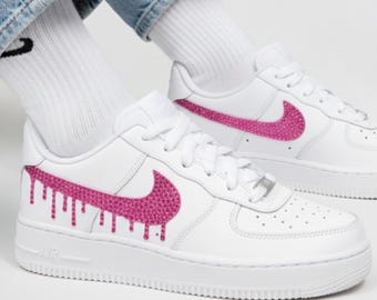 Air Force 1 Low Pink Rhinestone Custom Size 6y/7.5w Custom Rhinestone Air Force 1 Shoes, Bling Sneakers - Etsy main image 4