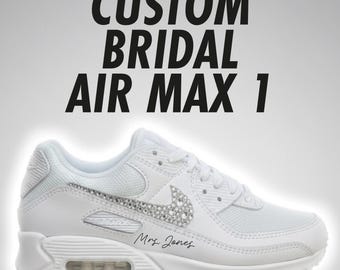 Custom Your Own Nike Air Max 90 Bridal Sneakers - Wedding Day