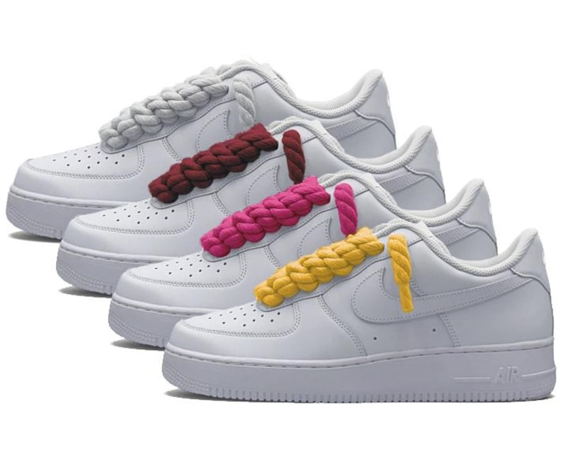 Lacci spessi e spessi per Nike Air Force 1, lacci intrecciati immagine 1