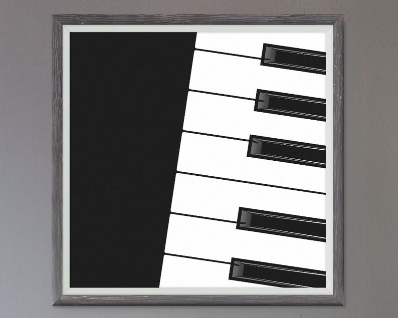 Piano Keyboard Wall Art, Music Wall Decor, Piano Art, Music Nursery Art