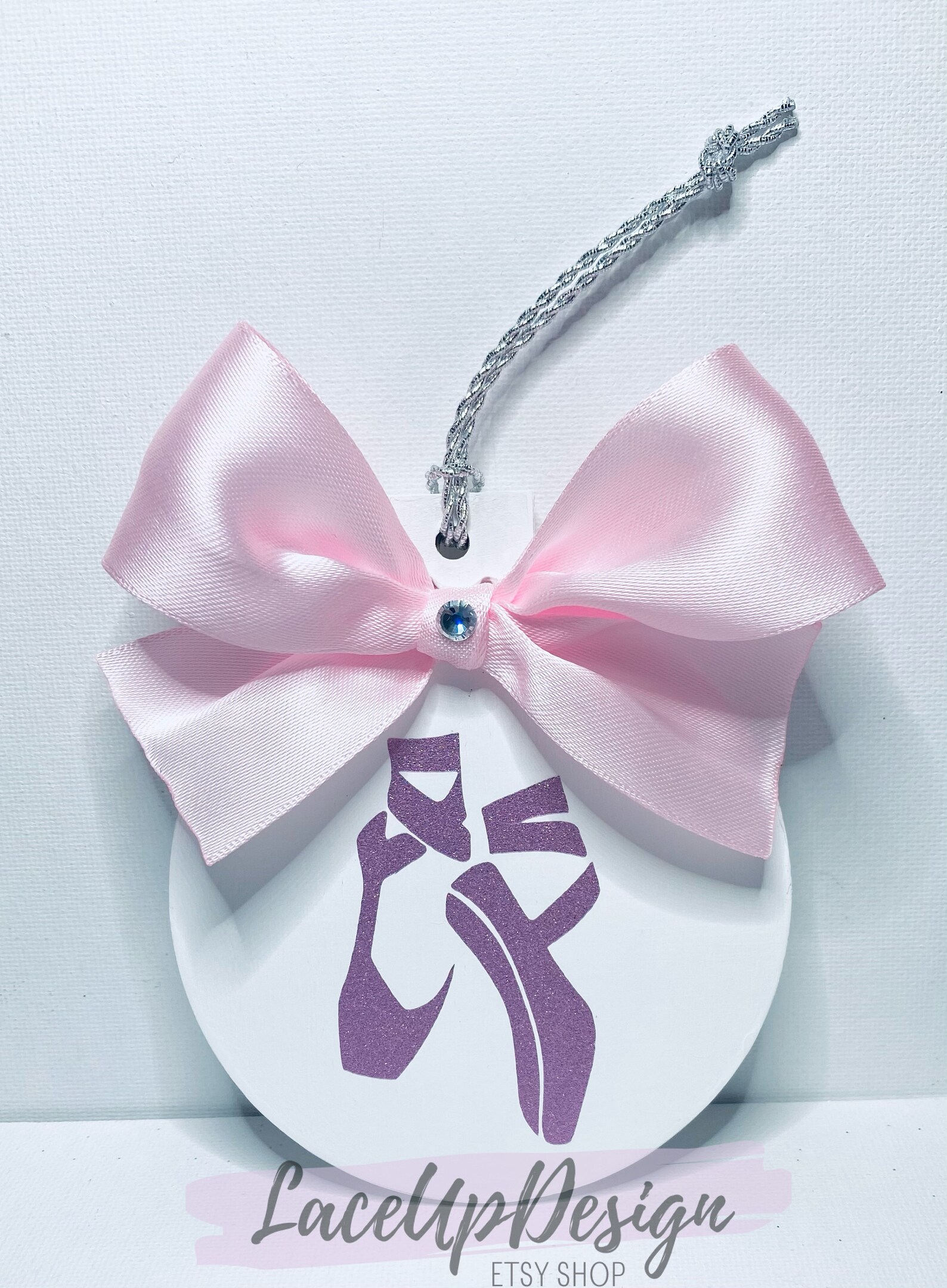 Ballet Pointe Shoes Christmas Ornament. Pink Glitter Shoes. Etsy