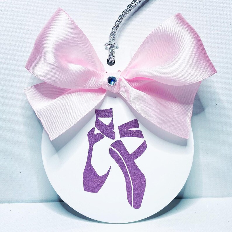 Ballet Pointe Shoes Christmas Ornament. Pink Glitter Shoes. Etsy