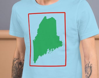 Maine Atlas Shirt • State of Maine Map T-shirt • Mainer Gift