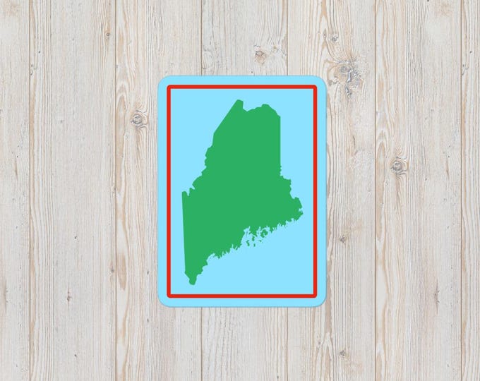 Maine Atlas Sticker • DeLorme Gazetteer Sticker and Decal • Maine Map Gift and Souvenir