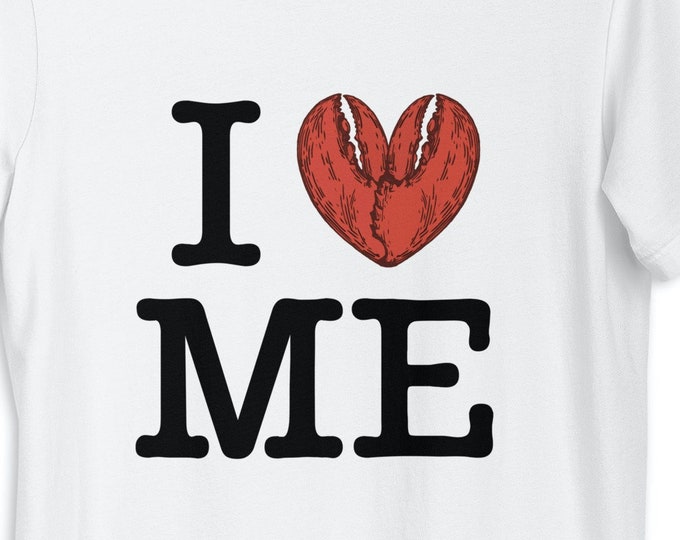 I Love Maine T-Shirt - Lobster Claw Heart Tee