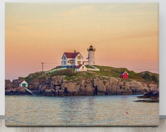 Nubble Lighthouse Sunset Photo Print – York Maine Art