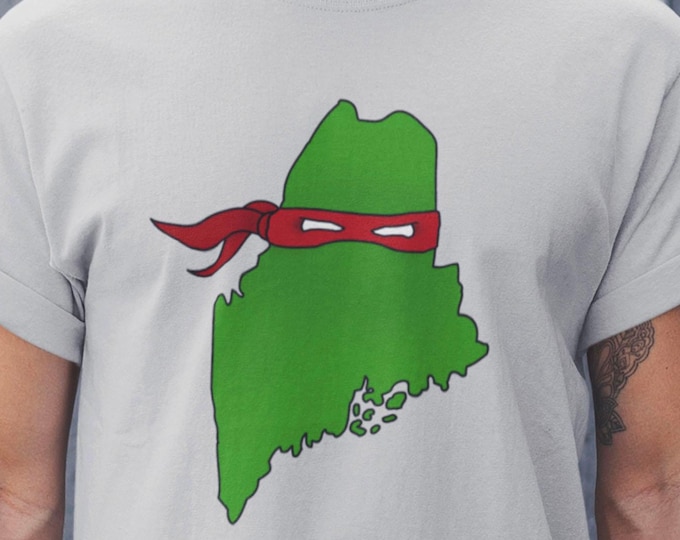 Ninja Maine T-Shirt • Teenage Mutant Turtles Shirt • Funny Maine Souvenir • TMNT Mainer Clothing