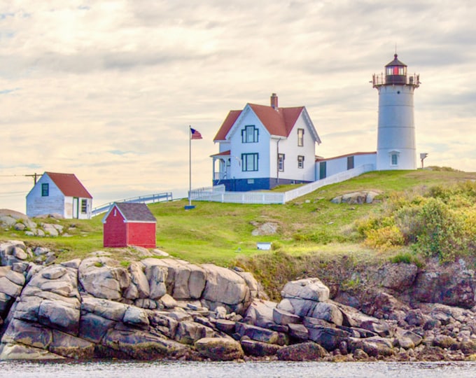 Nubble Lighthouse Photo Print – Cape Neddick, York Maine Wall Art