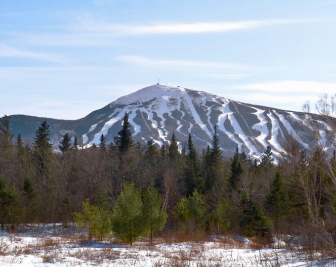 Sugarloaf Mountain Print – Maine Ski Mountain Photography, Winter Landscape