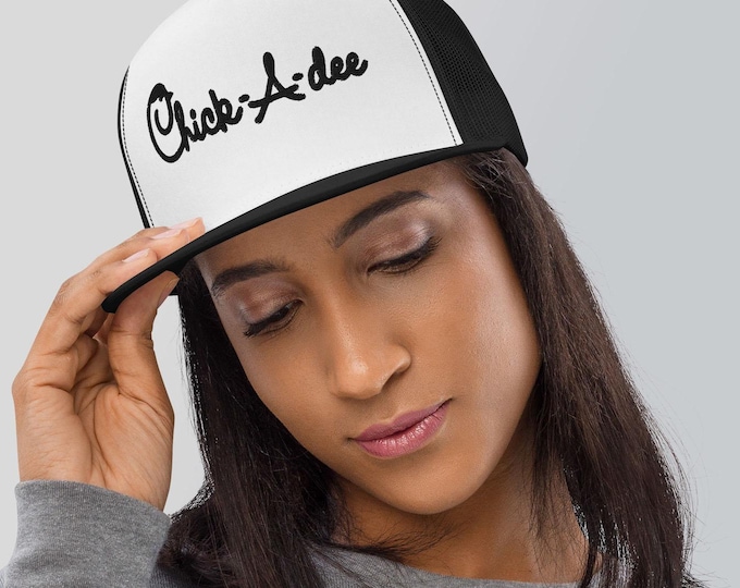 Chickadee Embroidered Trucker Hat – Maine Bird Lover Gift