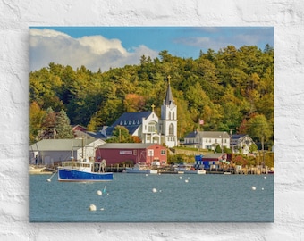 Boothbay Harbor Photo Print – Coastal Maine Waterfront Art