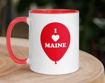 I Love Maine Ceramic Mug • Stephen King Coffee Cup • I Heart Derry Maine Mug • Stephen King's It Gift
