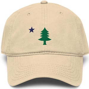 Embroidered Maine Flag Hat • 1901 Vintage Maine State Flag Design