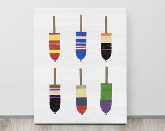 Avengers Lobster Buoy Art Print • Funny Coastal Home Decor • Marvel Avengers Poster • Lobster Buoy Painting Canvas Print