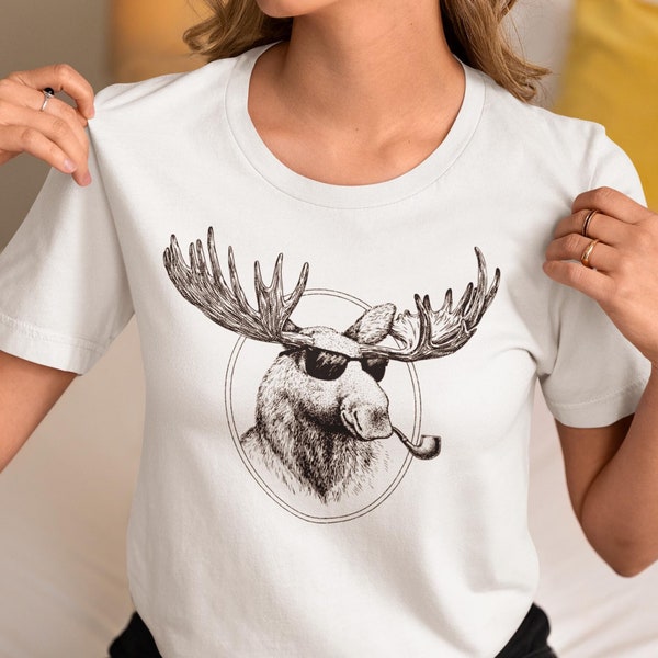 Joe Moose Eco-Tee - Funny Maine Shirt - Organic and Recycled T-shirt - Cool as a Moose Tshirt - Maine Gift