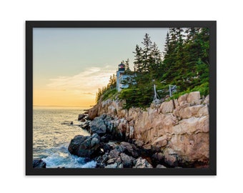 Bass Harbor Lighthouse Sunset • Acadia National Park Photo Print • Maine Photography & Canvas Print