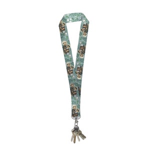 St. Anthony Fabric Key Lanyard, Neck Lanyard, Long Keychain Strap