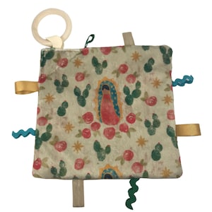 Our Lady of Guadalupe Desert Minky Crinkle Toy, Sensory Toy, Baby Lovey, First Soft Toy, Baby Gift
